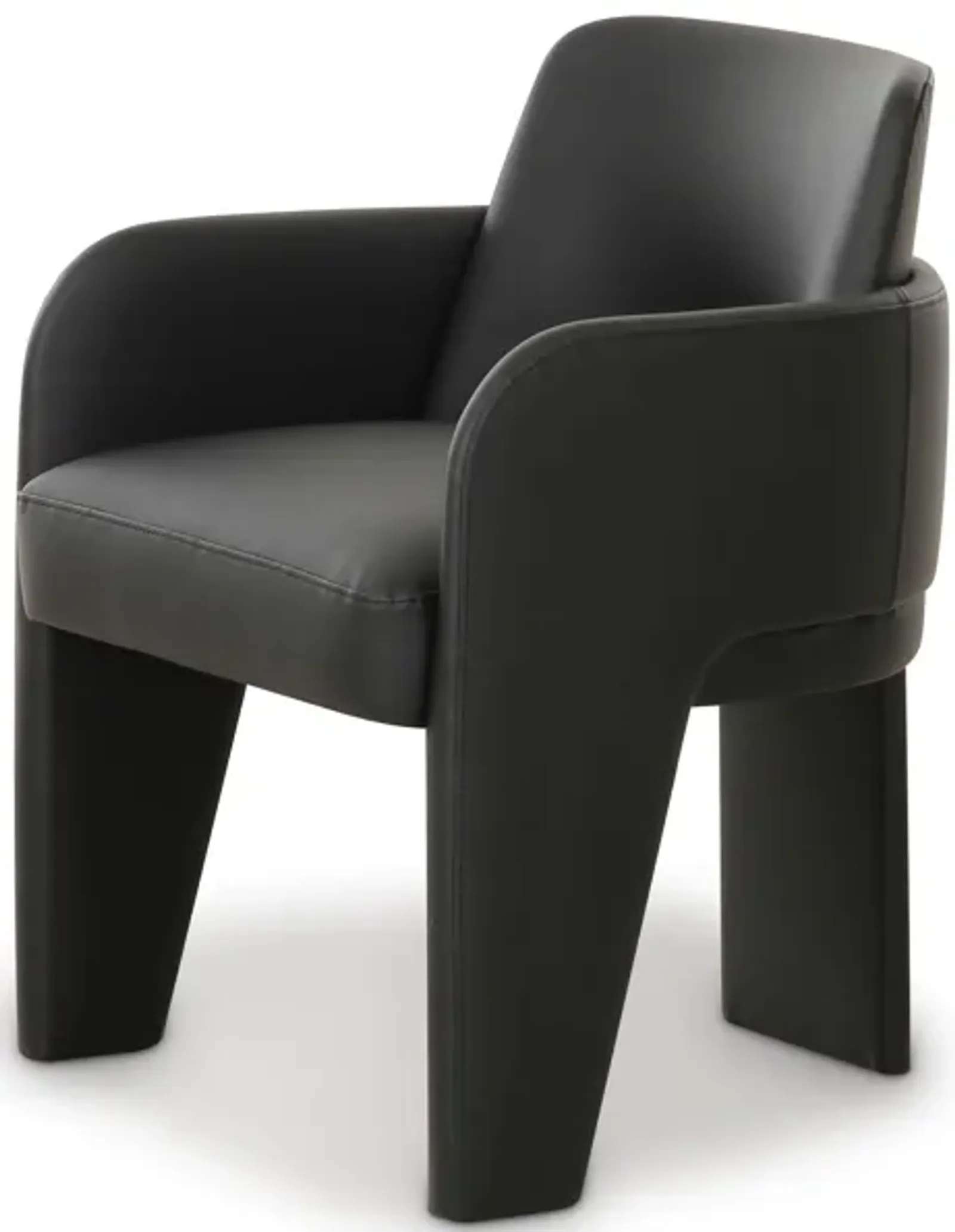 Leo Black Performance Vegan Leather Dining Chair