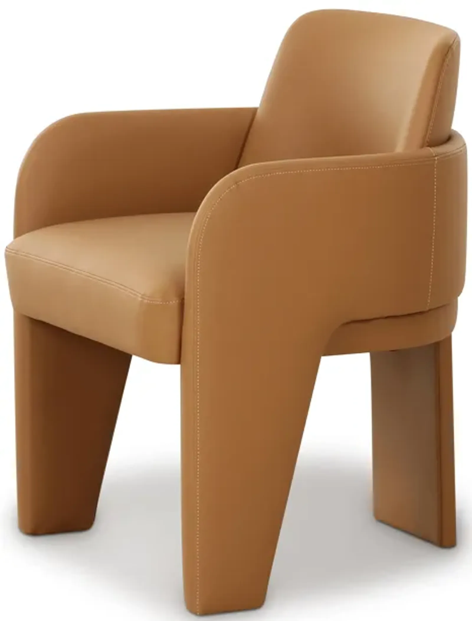 Leo Tan Performance Vegan Leather Dining Chair