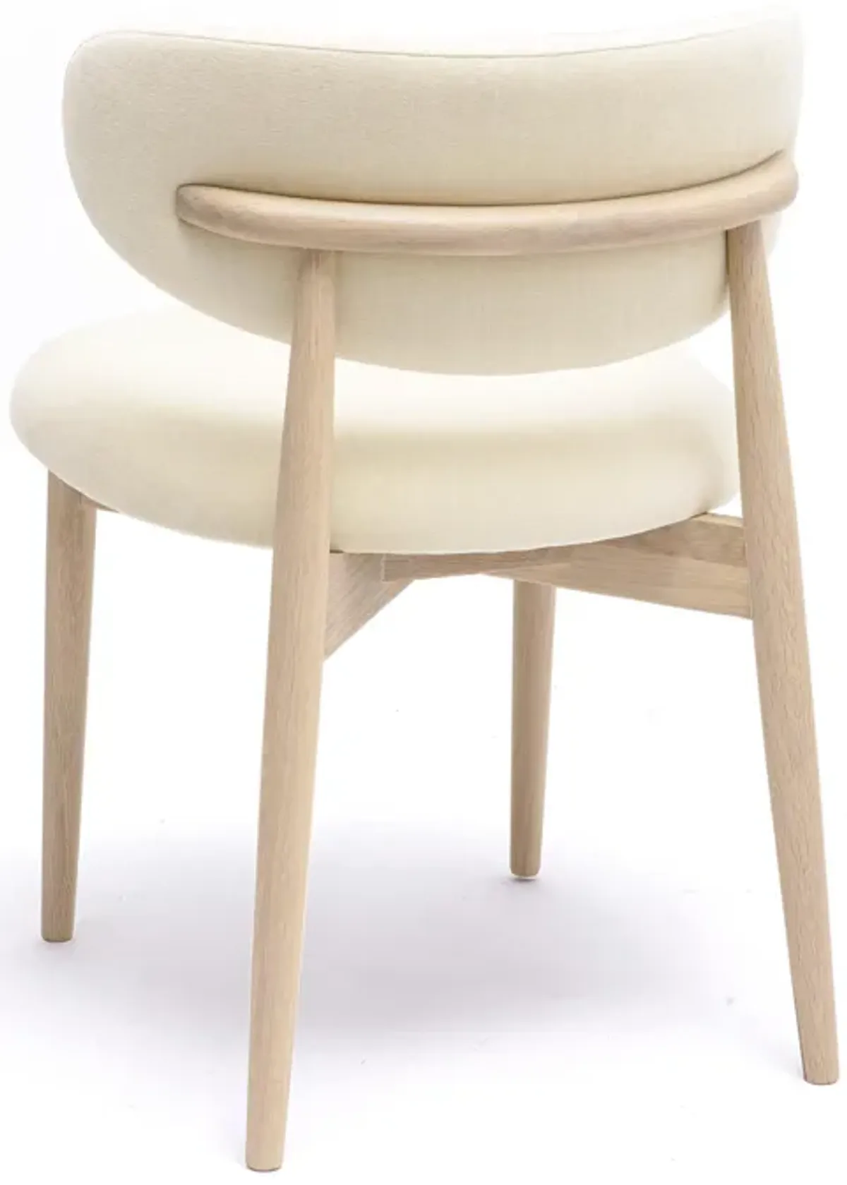 Zinea Cream Performance Textured Velvet Dining Chair