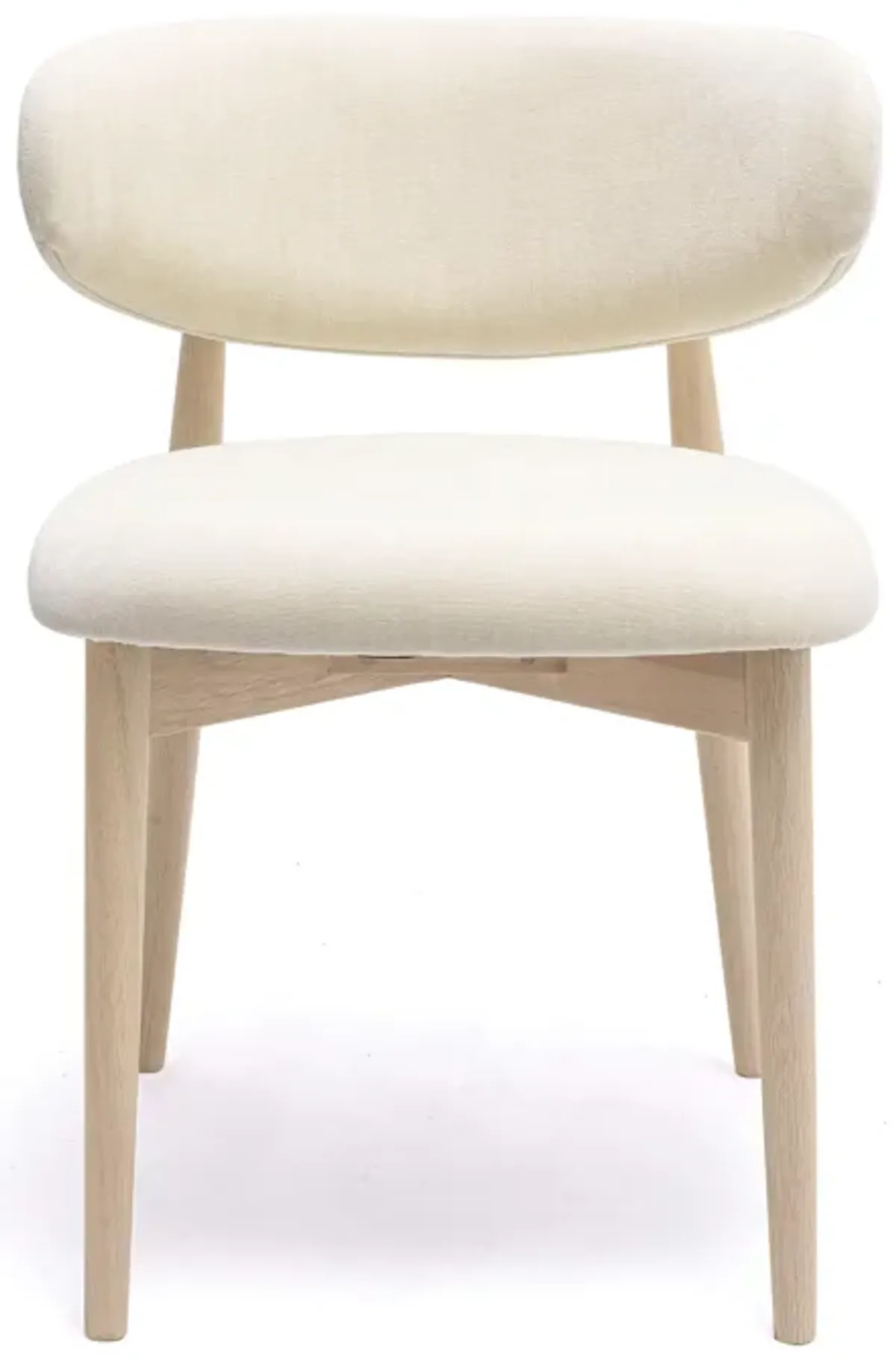 Zinea Cream Performance Textured Velvet Dining Chair