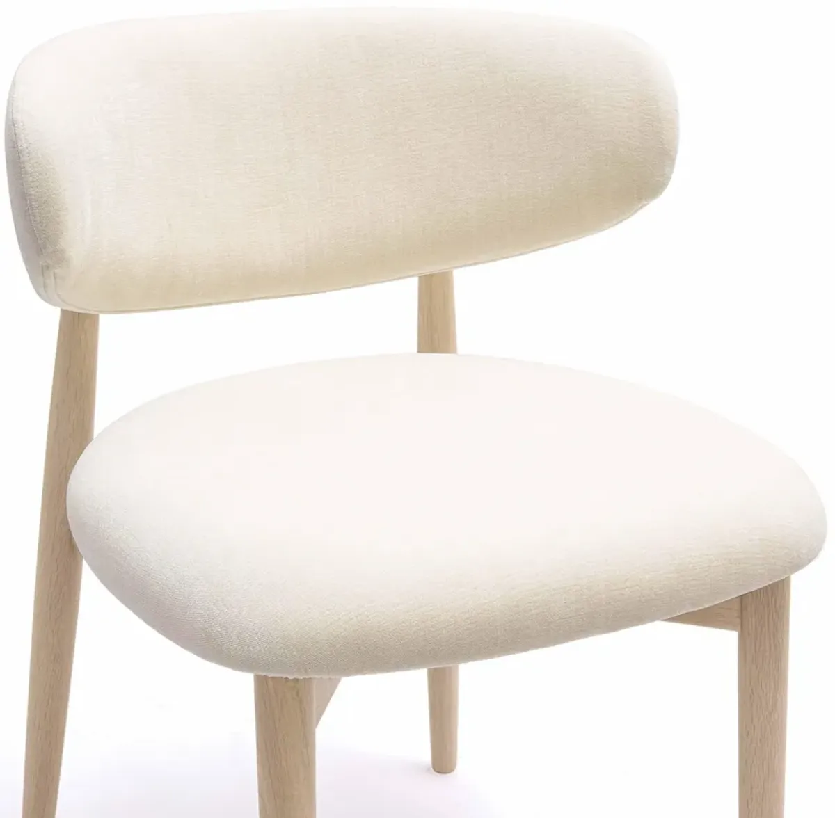 Zinea Cream Performance Textured Velvet Dining Chair