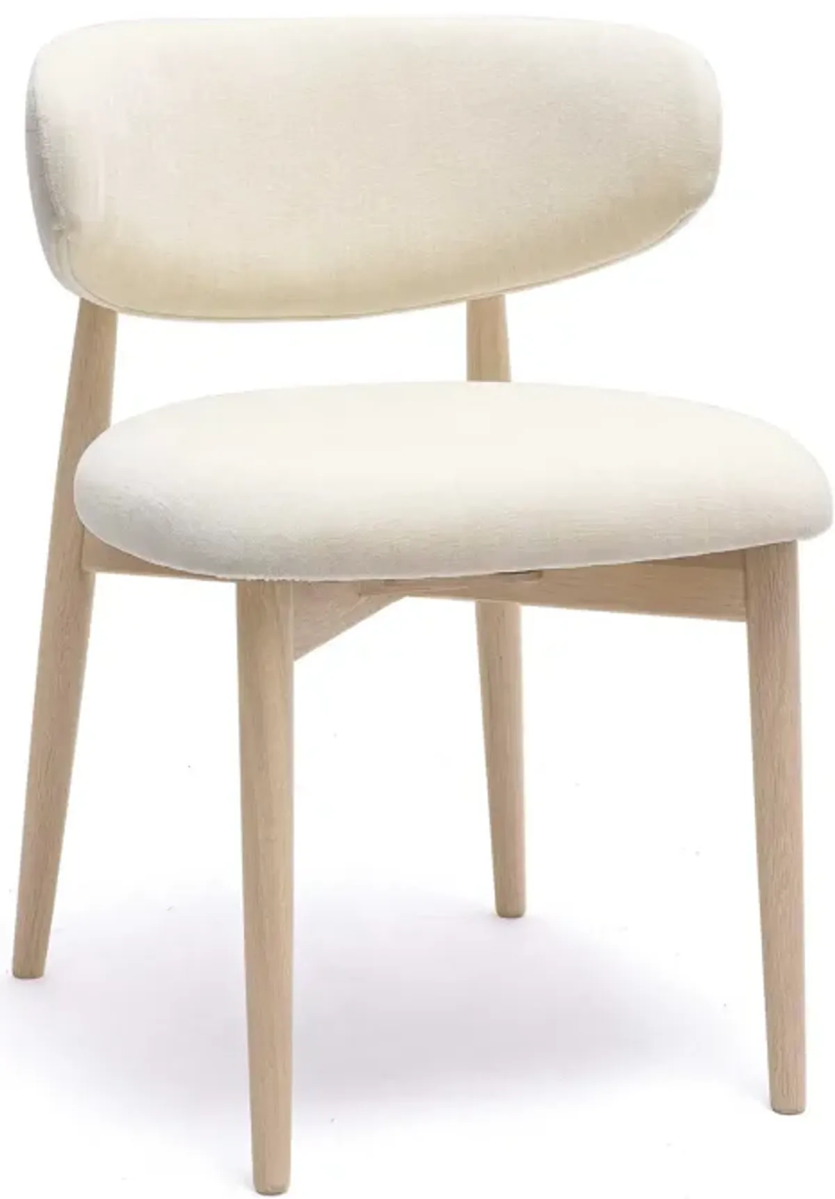 Zinea Cream Performance Textured Velvet Dining Chair