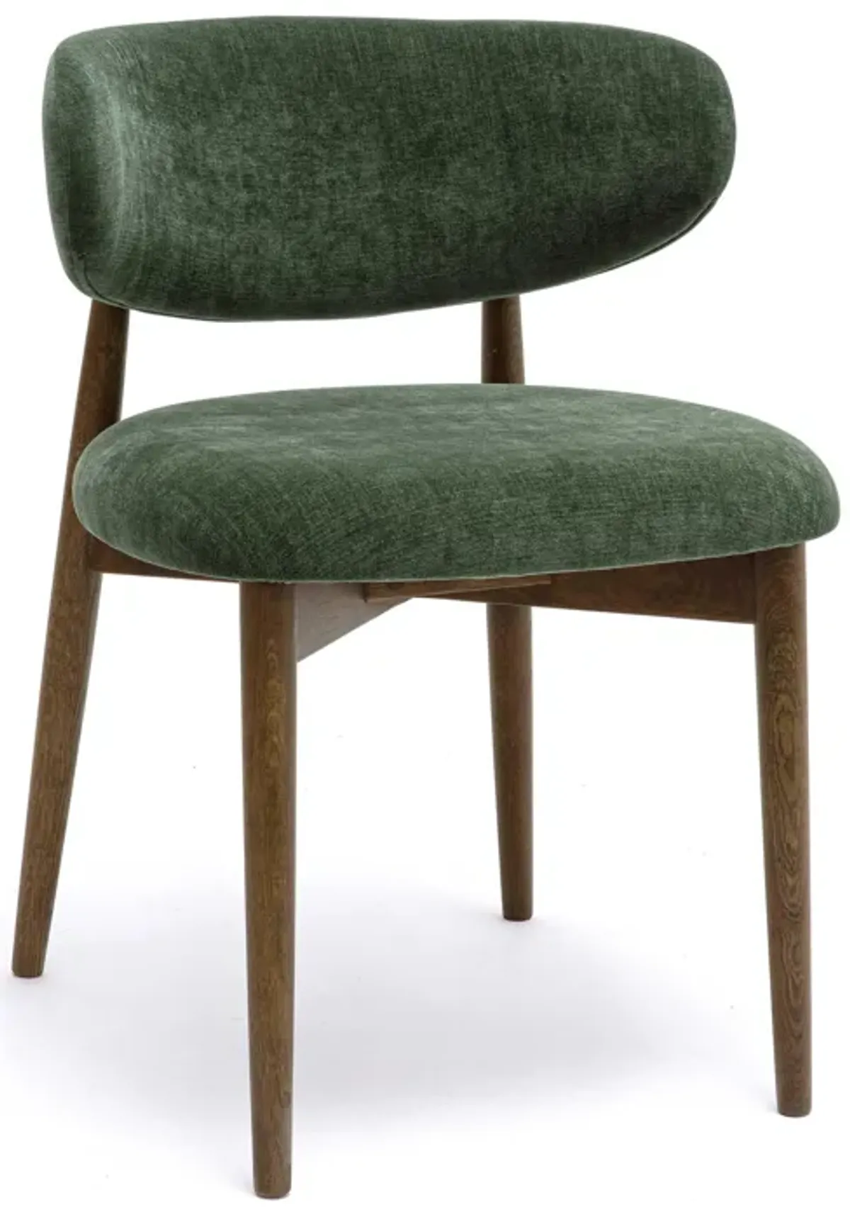 Zinea Forest Green Performance Textured Velvet Dining Chair