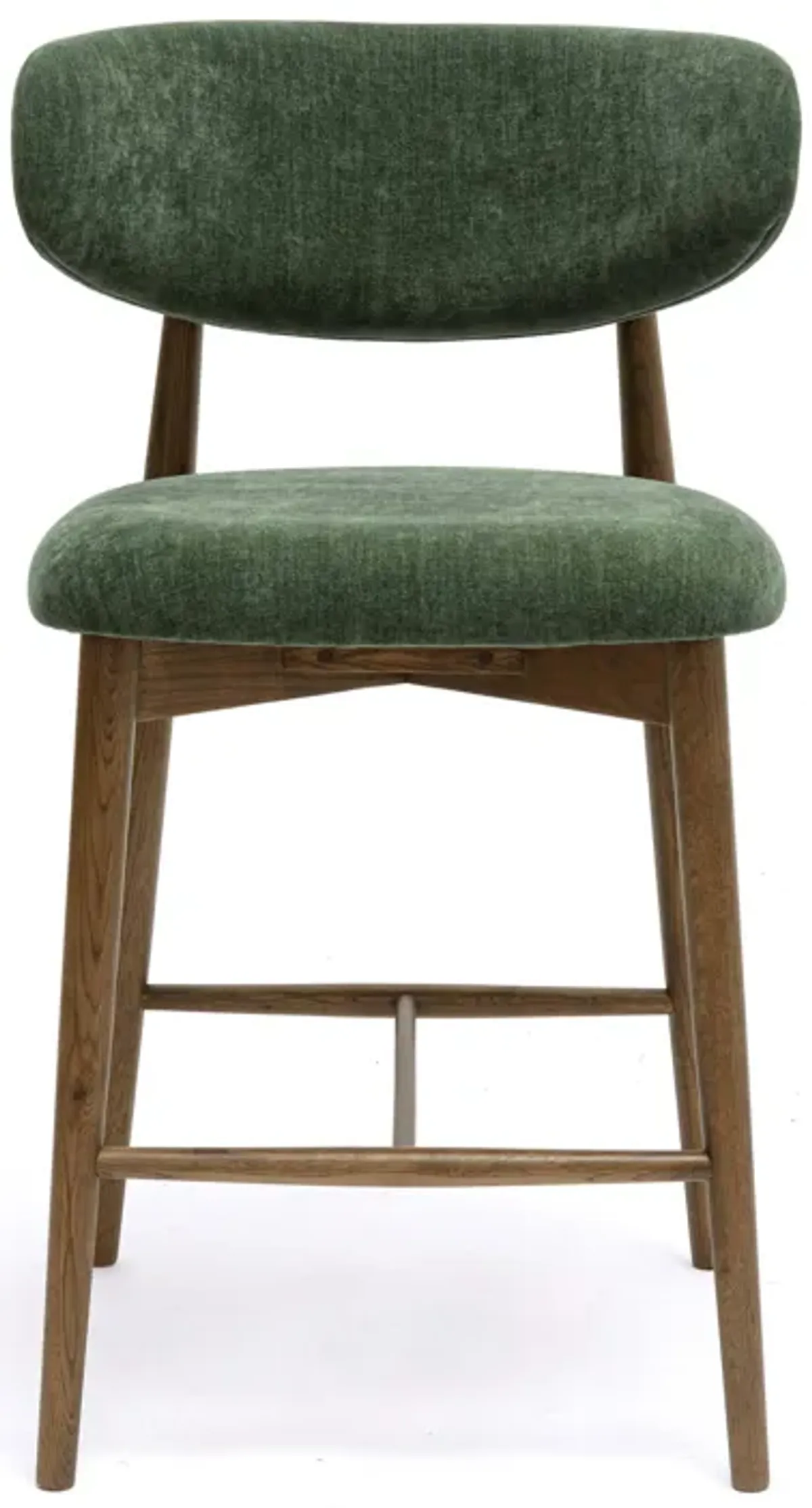 Zinea Forest Green Performance Textured Velvet Counter Stool