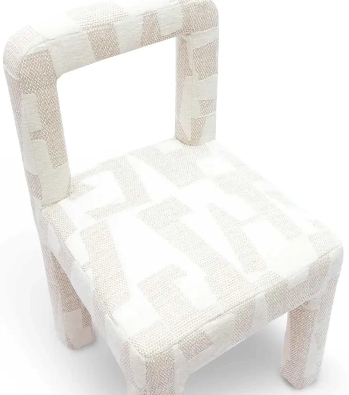 Hazel Cream Patterned Jacquard Dining Chair