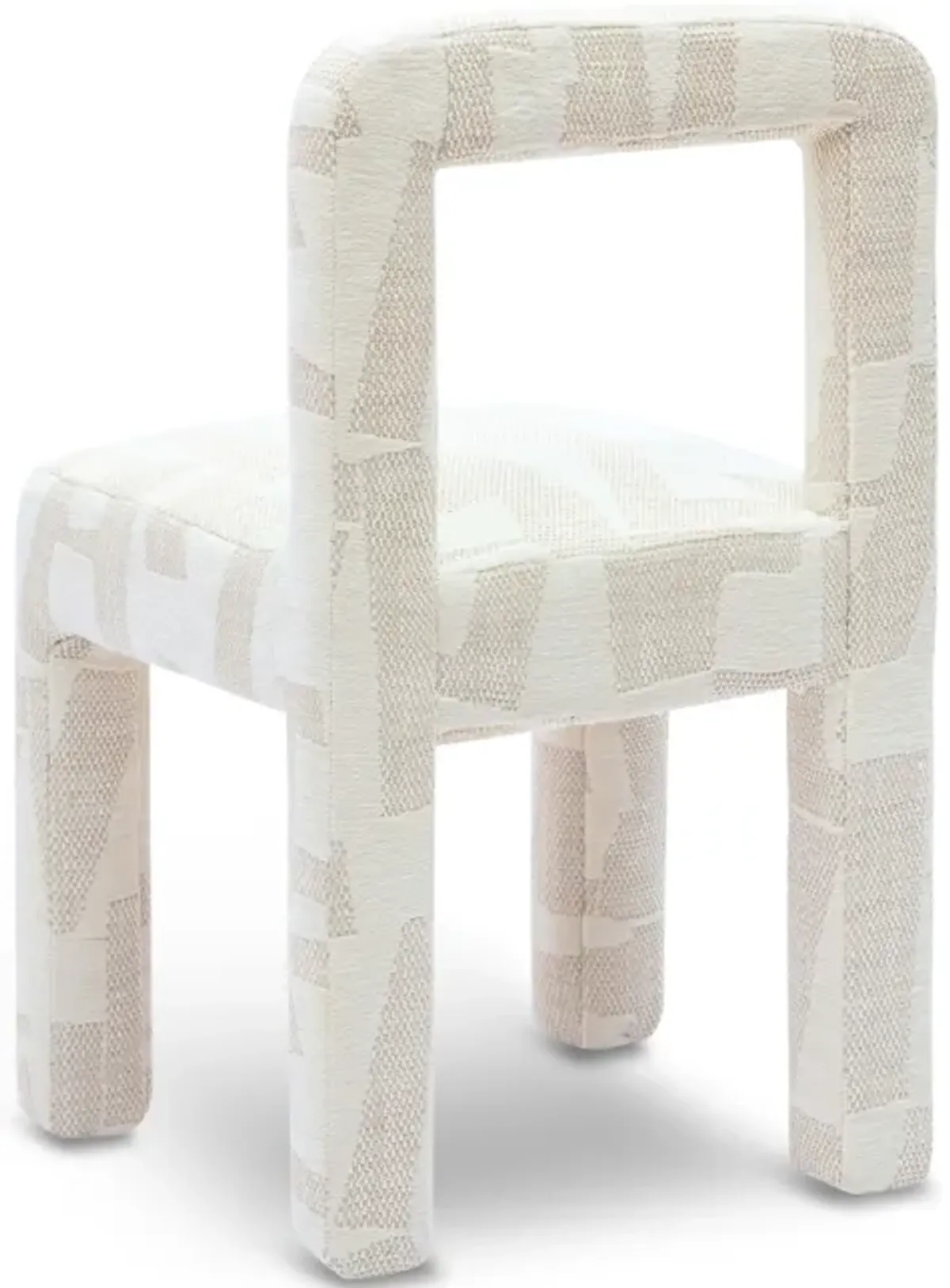 Hazel Cream Patterned Jacquard Dining Chair