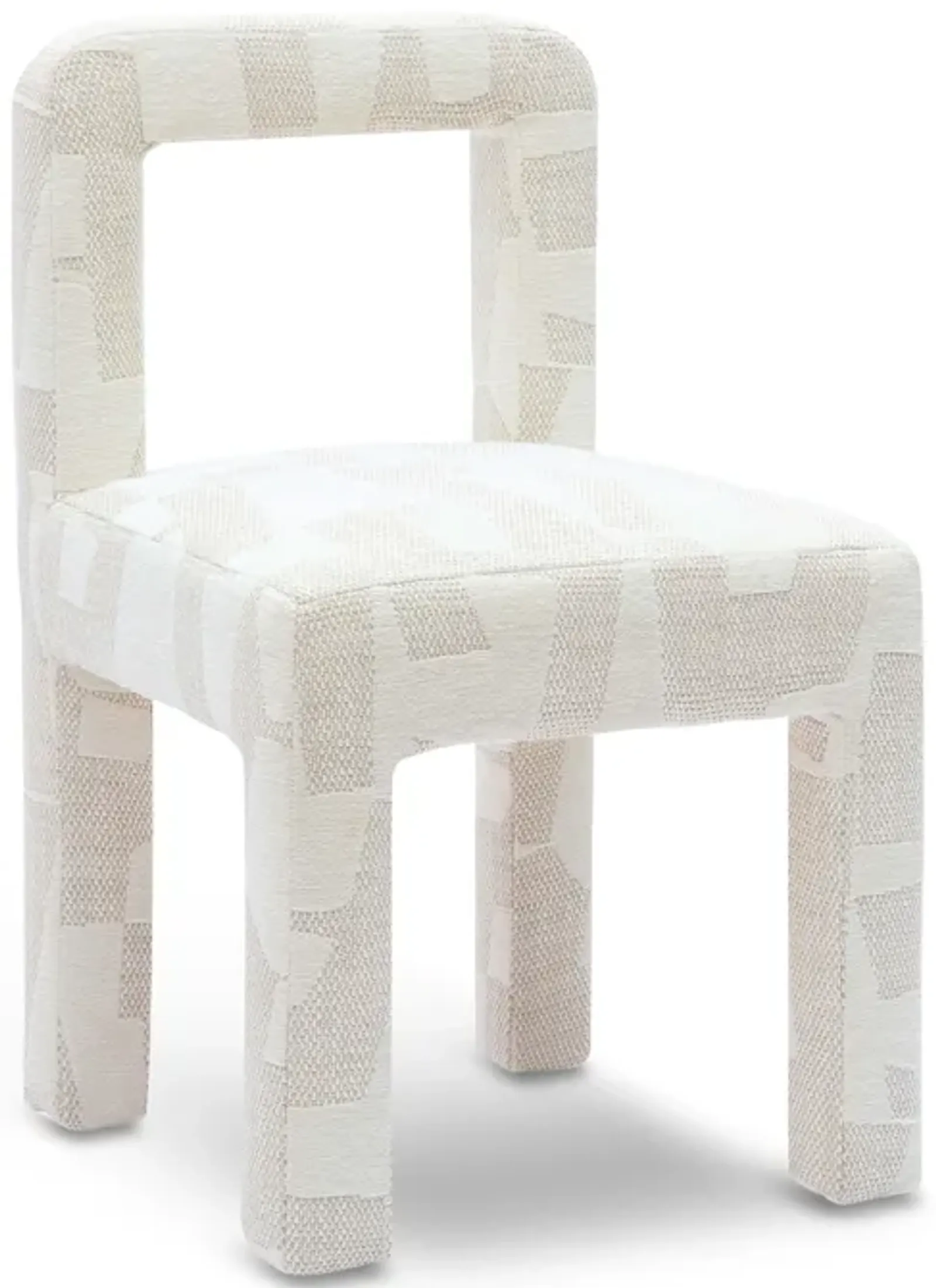 Hazel Cream Patterned Jacquard Dining Chair