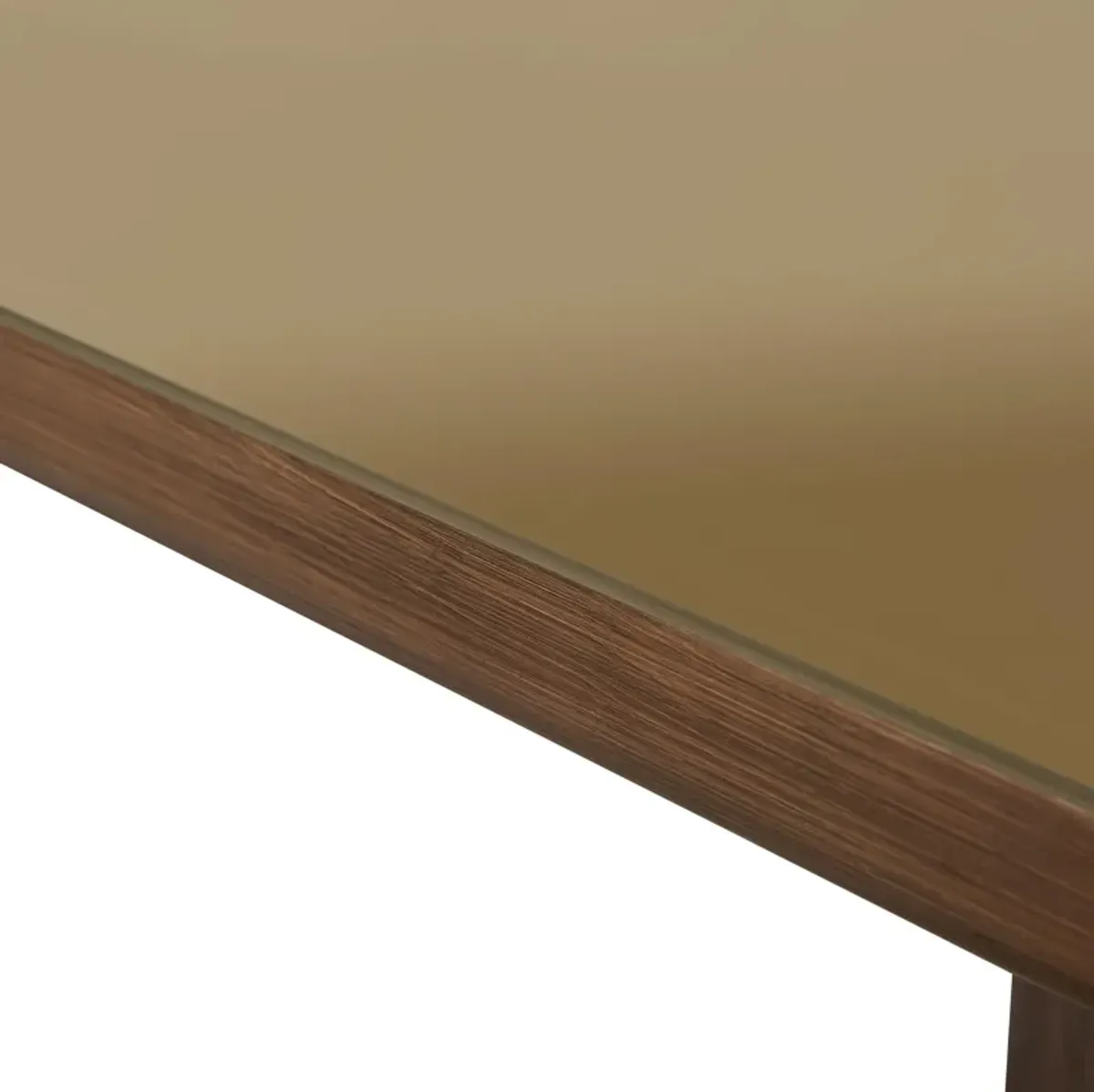 Oani Walnut and Glass Long Dining Table