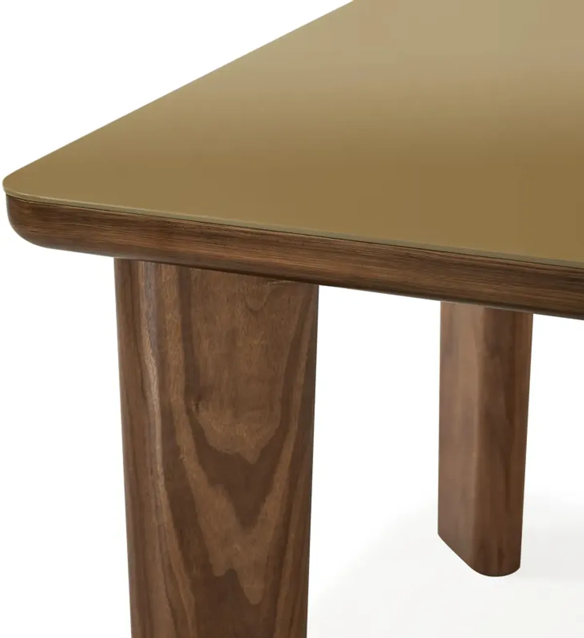 Oani Walnut and Glass Long Dining Table