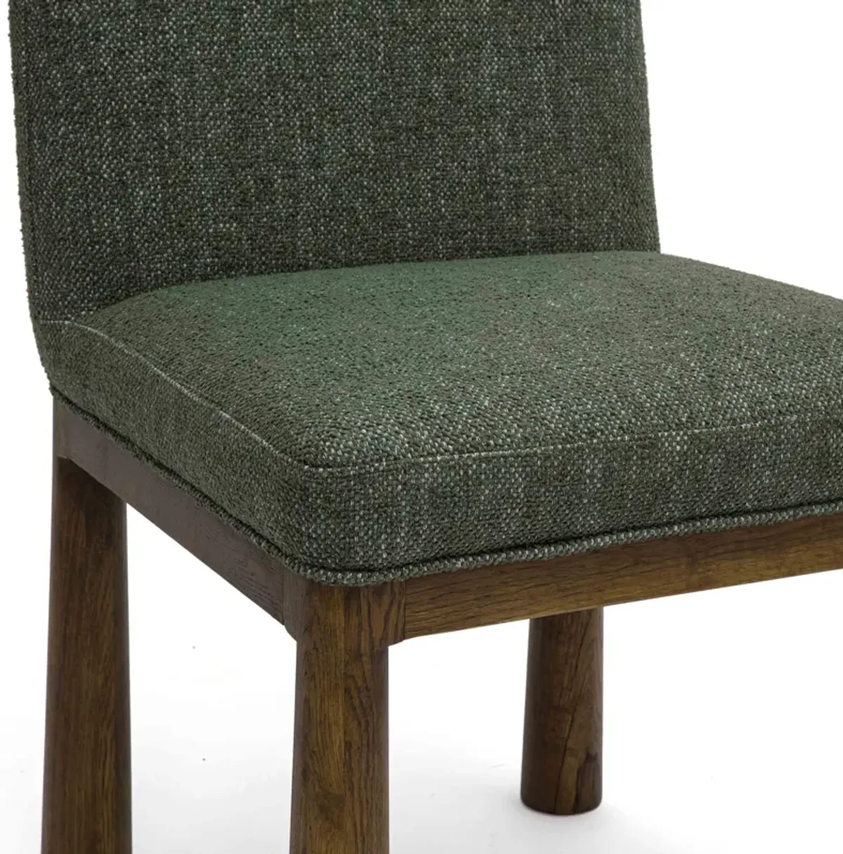 Tiara Forest Green Performance Basketweave Fabric Dining Chair