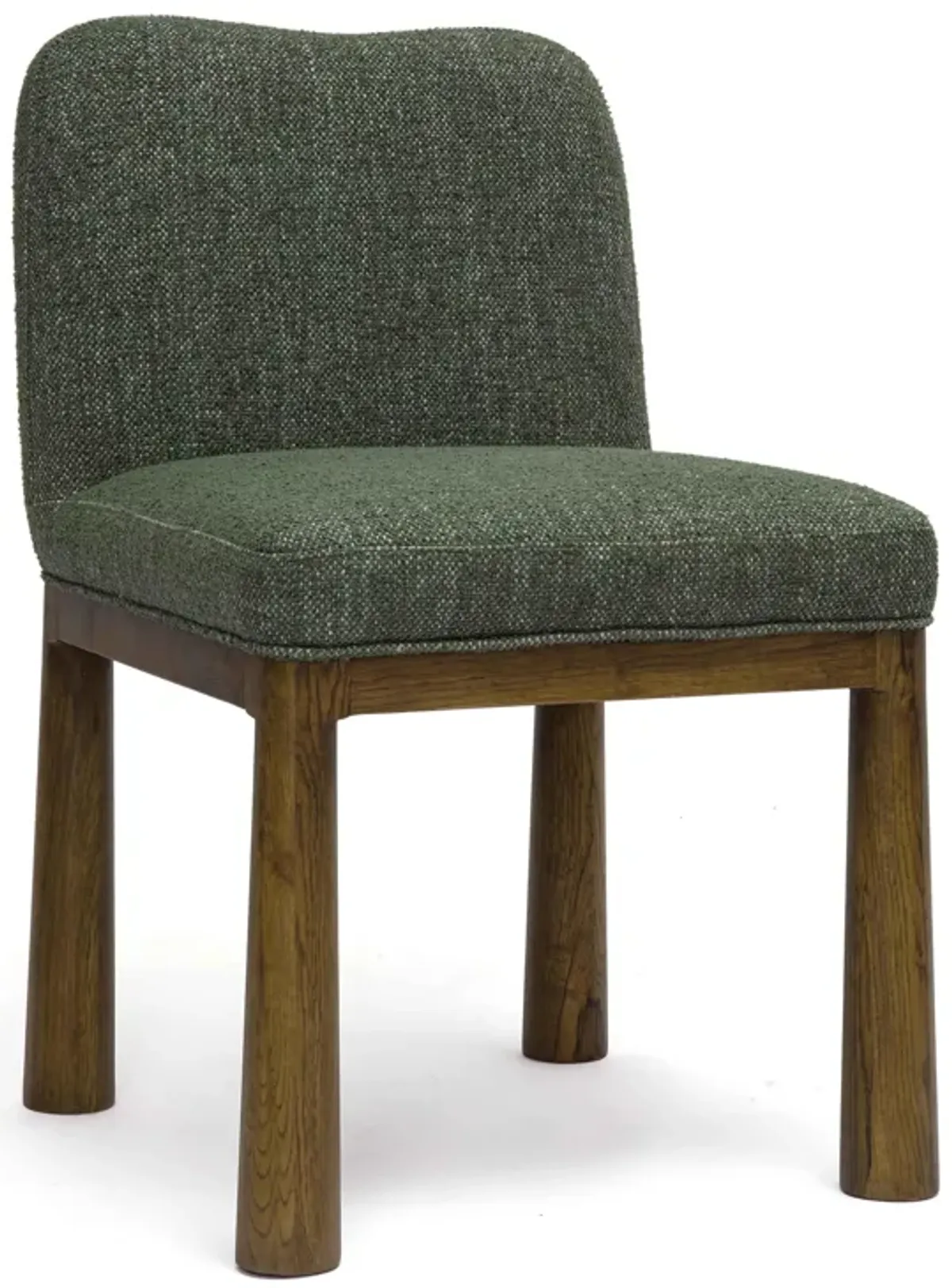 Tiara Forest Green Performance Basketweave Fabric Dining Chair