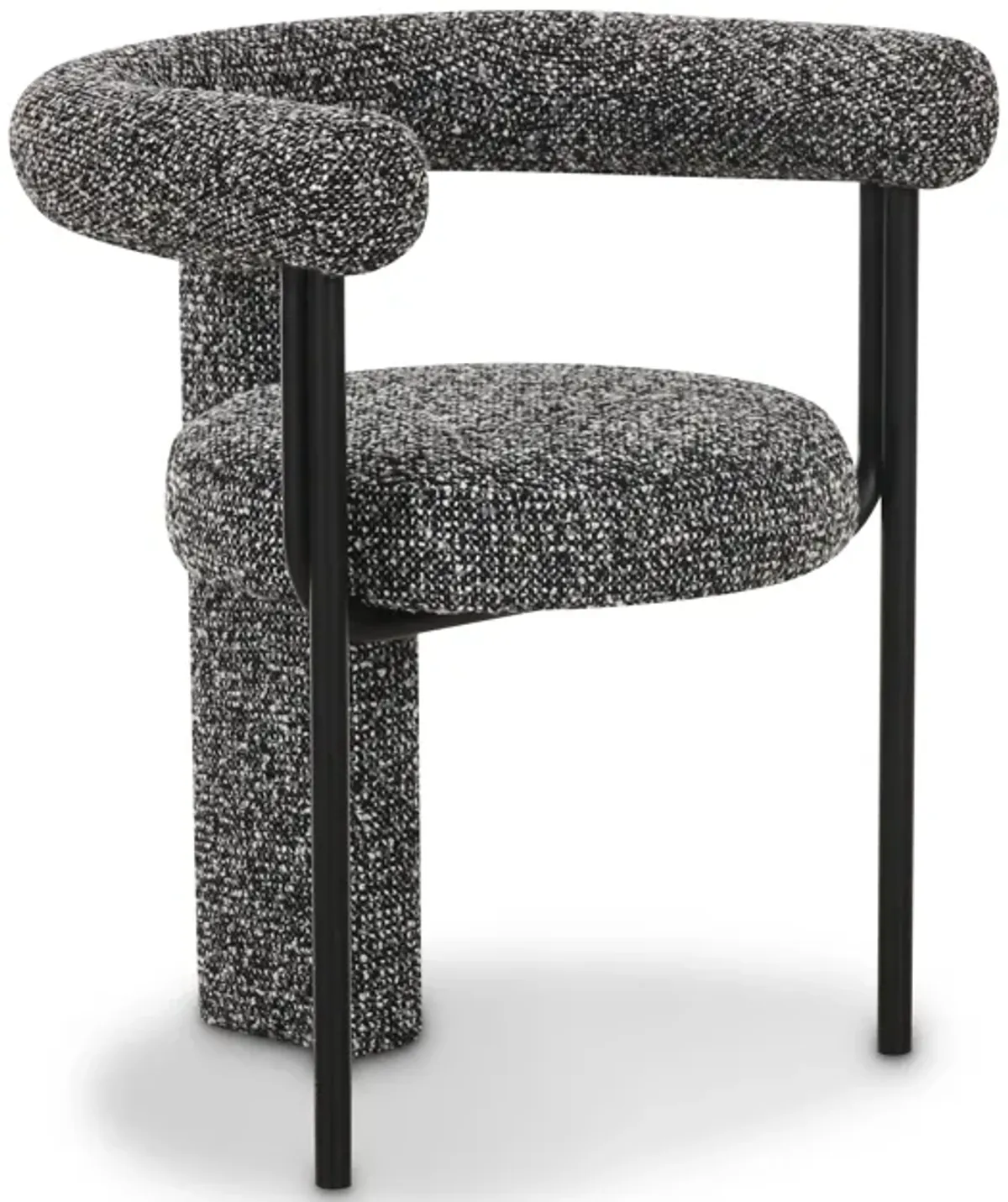 Synn Black Performance Boucle Dining Chair