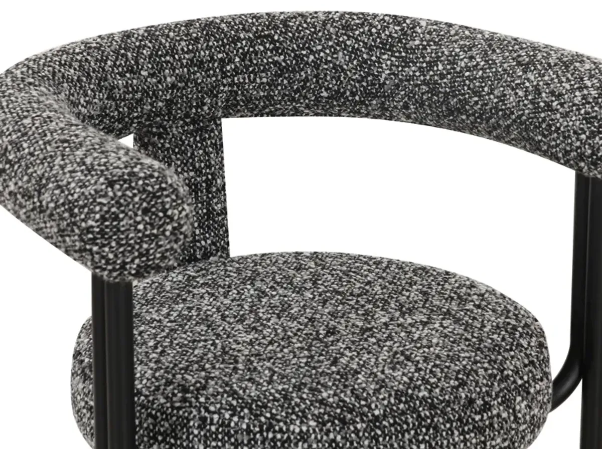 Synn Black Performance Boucle Dining Chair