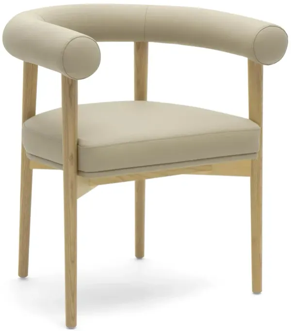 Spara Taupe Vegan Leather Dining Chair