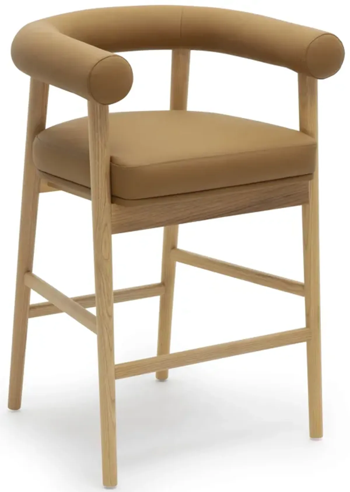 Spara Cognac Performance Vegan Leather Counter Stool