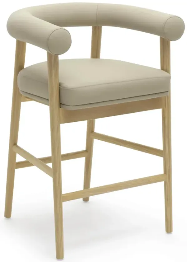 Spara Taupe Performance Vegan Leather Counter Stool