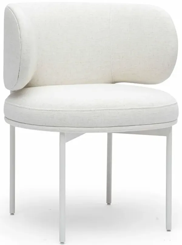 Maureen Cream Performance Upcycled Linen Dining Chair