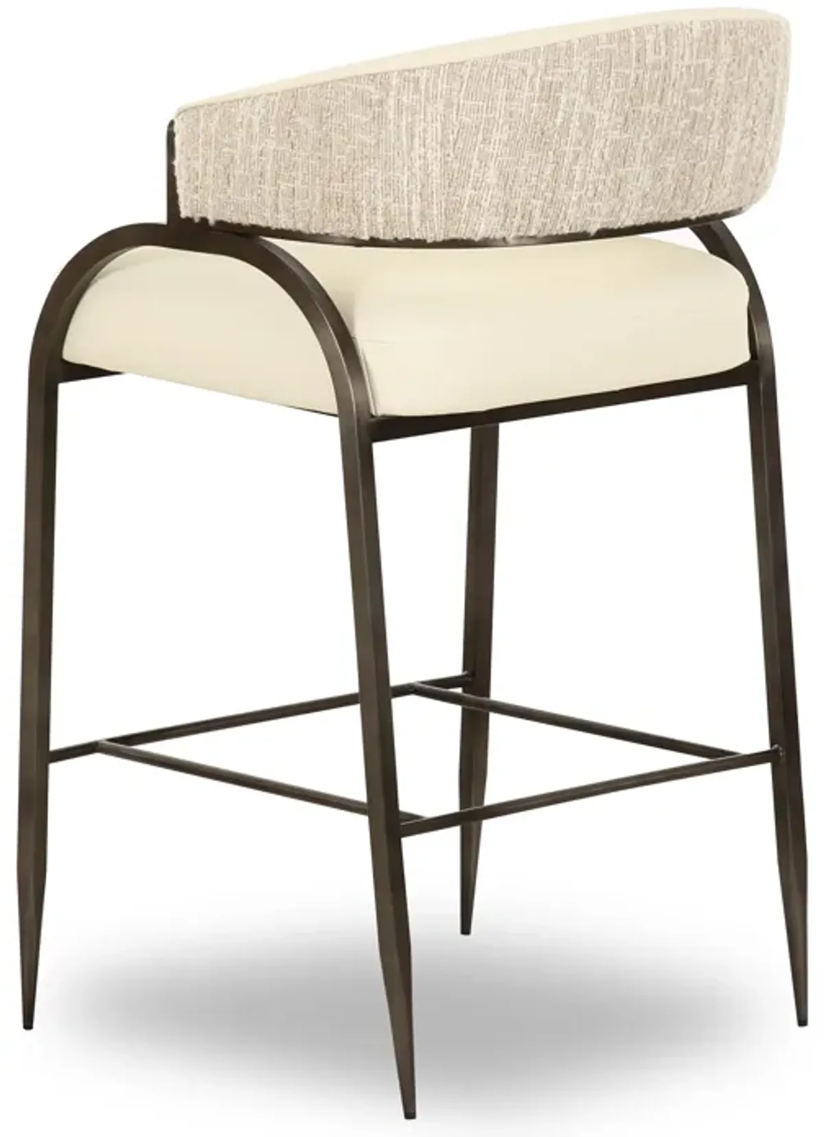 Tatum Cream Vegan Leather 2-Tone Counter Stool