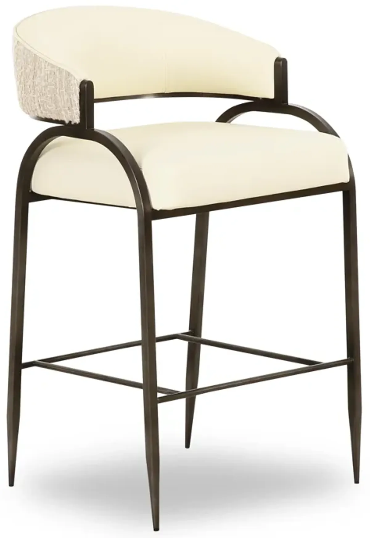 Tatum Cream Vegan Leather 2-Tone Counter Stool