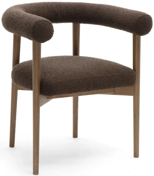 Spara Chocolate Brown Performance Boucle Dining Chair