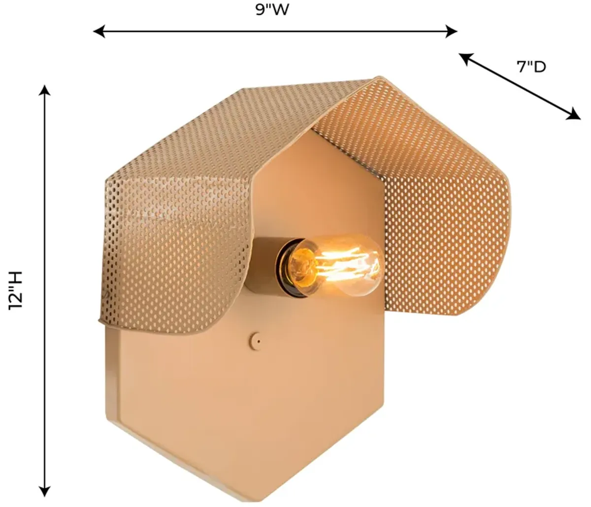 Mokhtar Tan Hexagon Wall Sconce