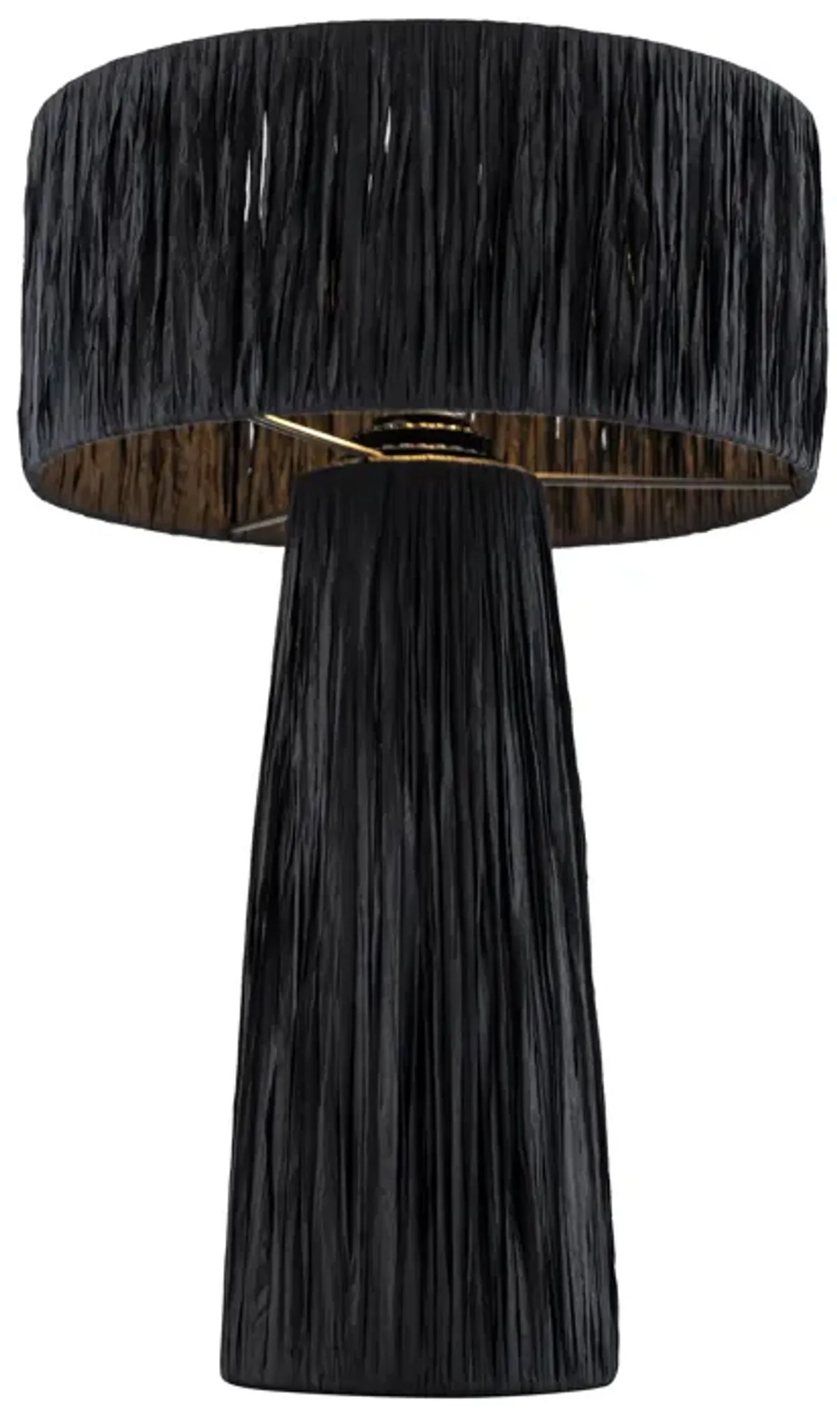 Shelby Raffia Black Table Lamp