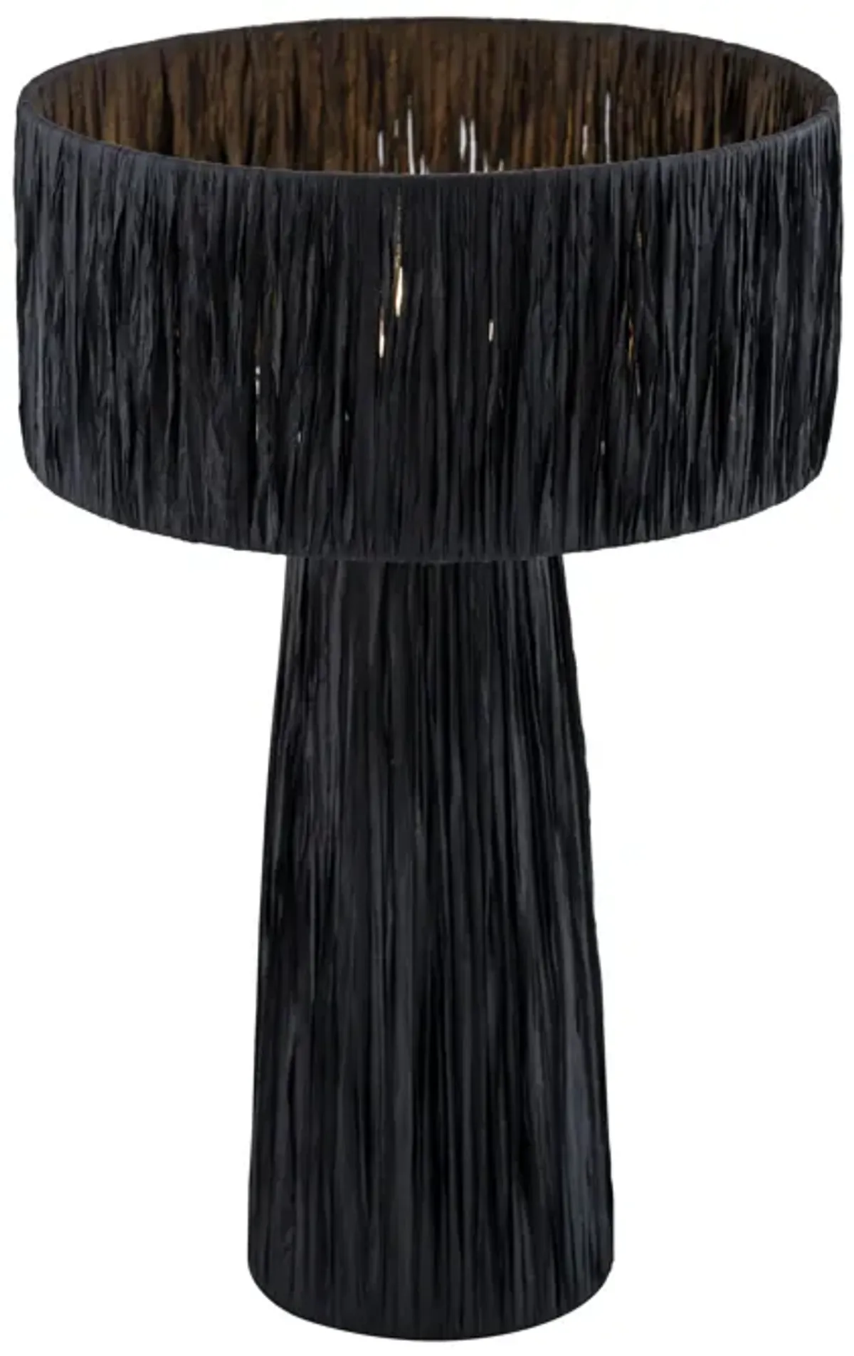 Shelby Raffia Black Table Lamp