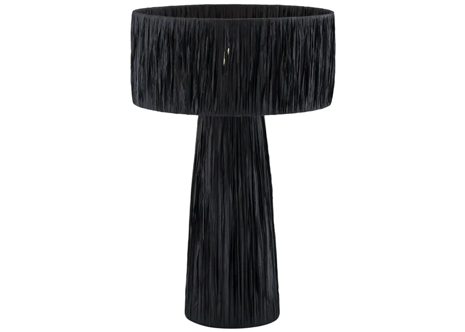 Shelby Raffia Black Table Lamp