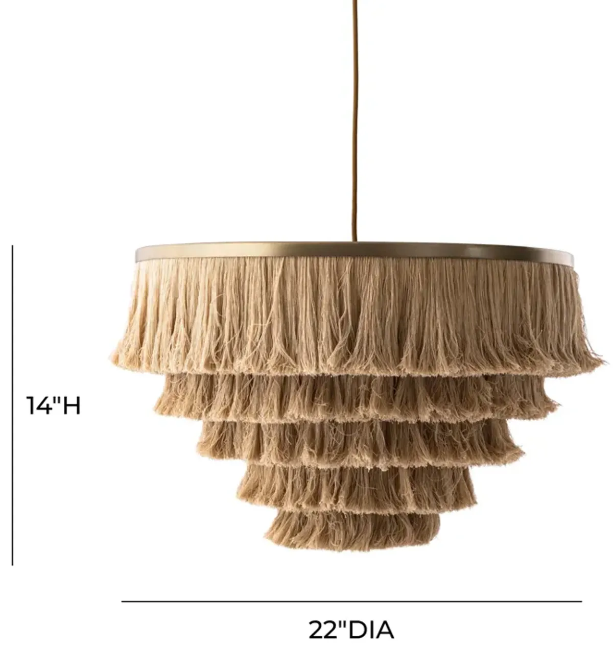 Sarai Natural Fringe Pendant