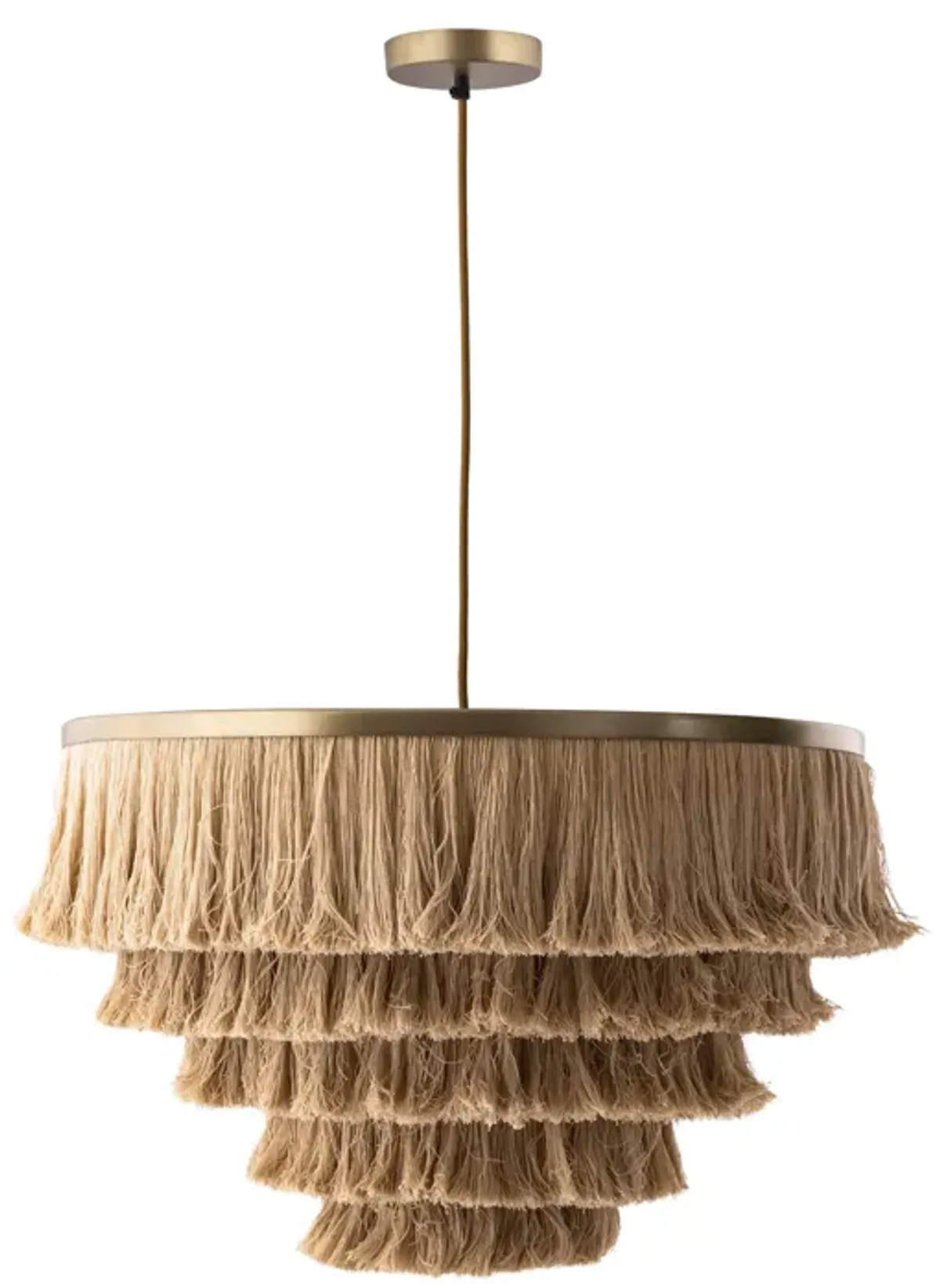 Sarai Natural Fringe Pendant