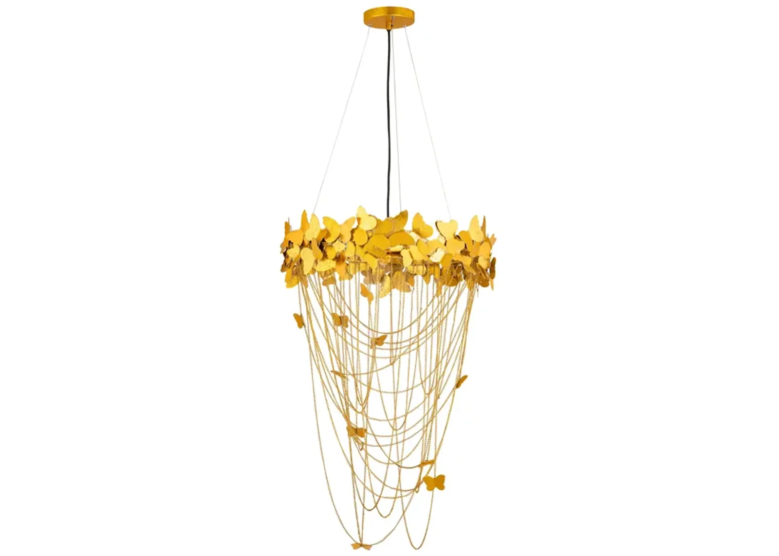 Butterfly Gold Chandelier