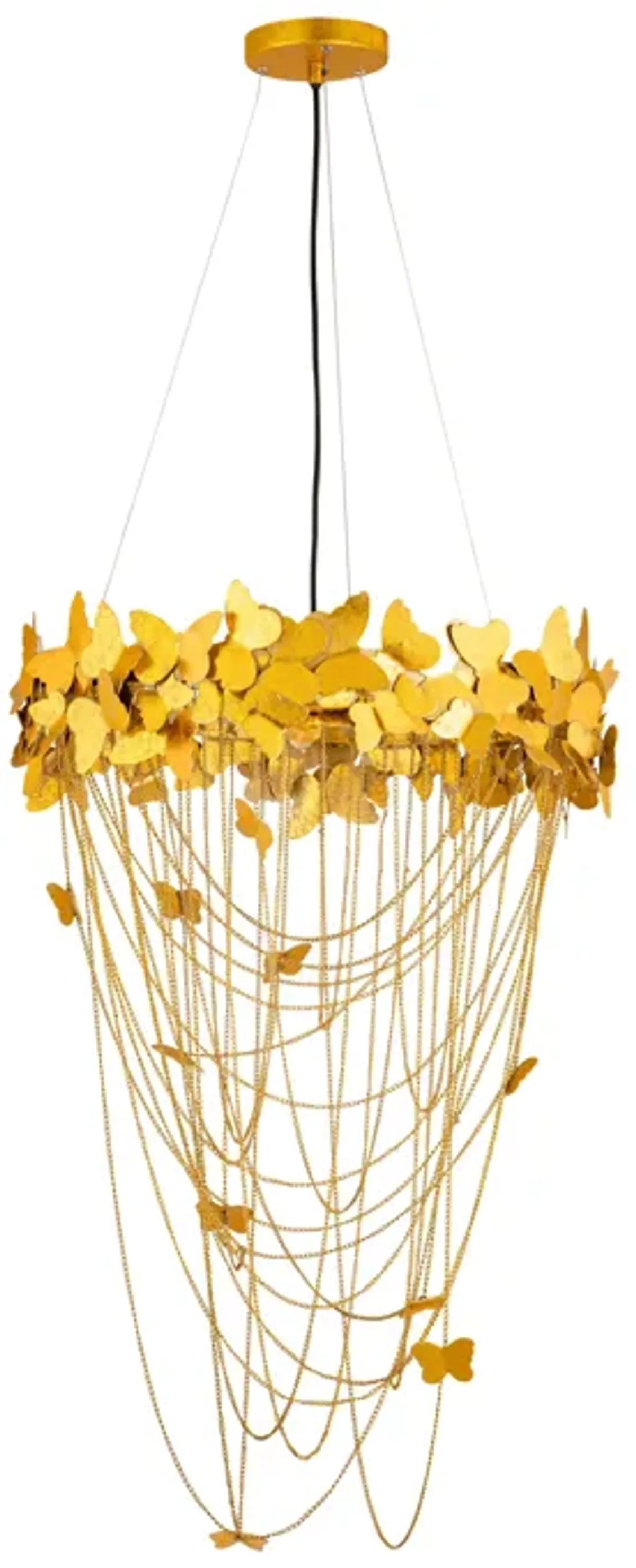 Butterfly Gold Chandelier