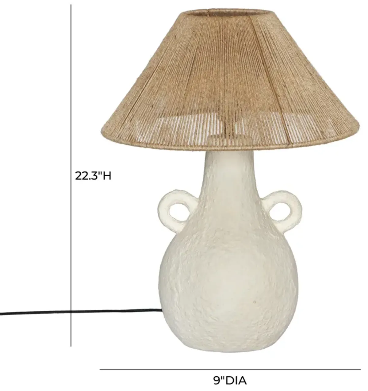 Lalit Natural & White Ceramic Table Lamp