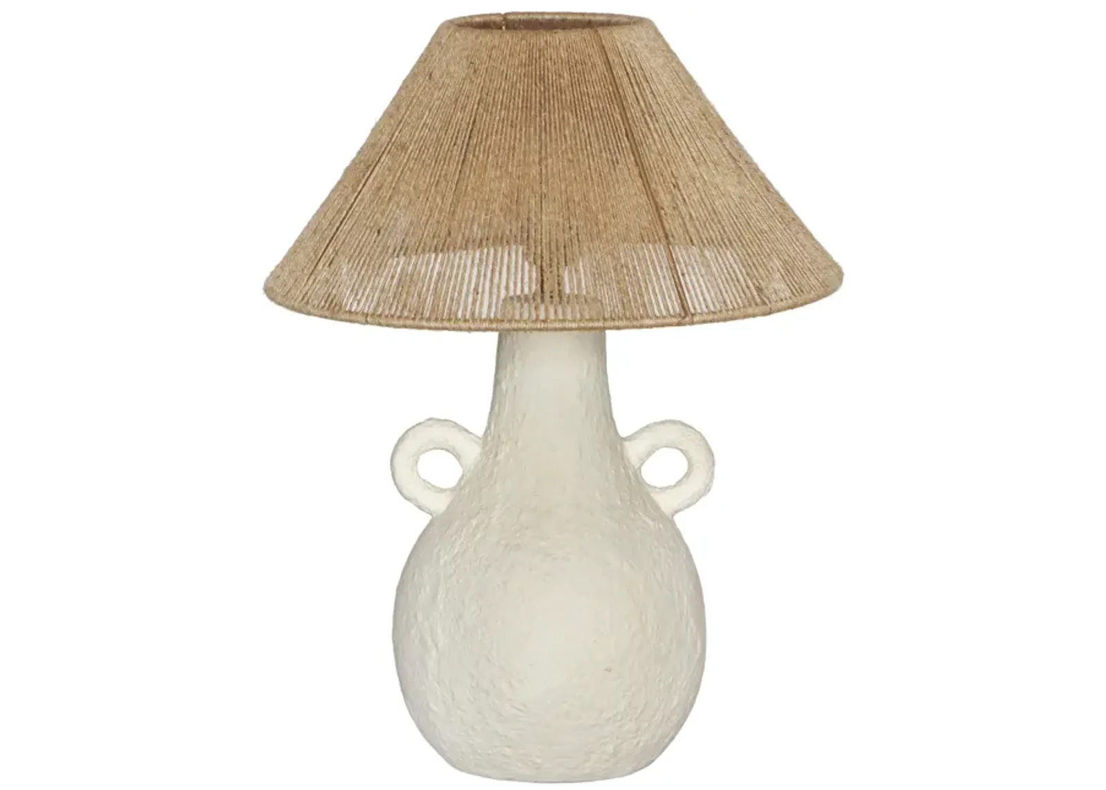 Lalit Natural & White Ceramic Table Lamp