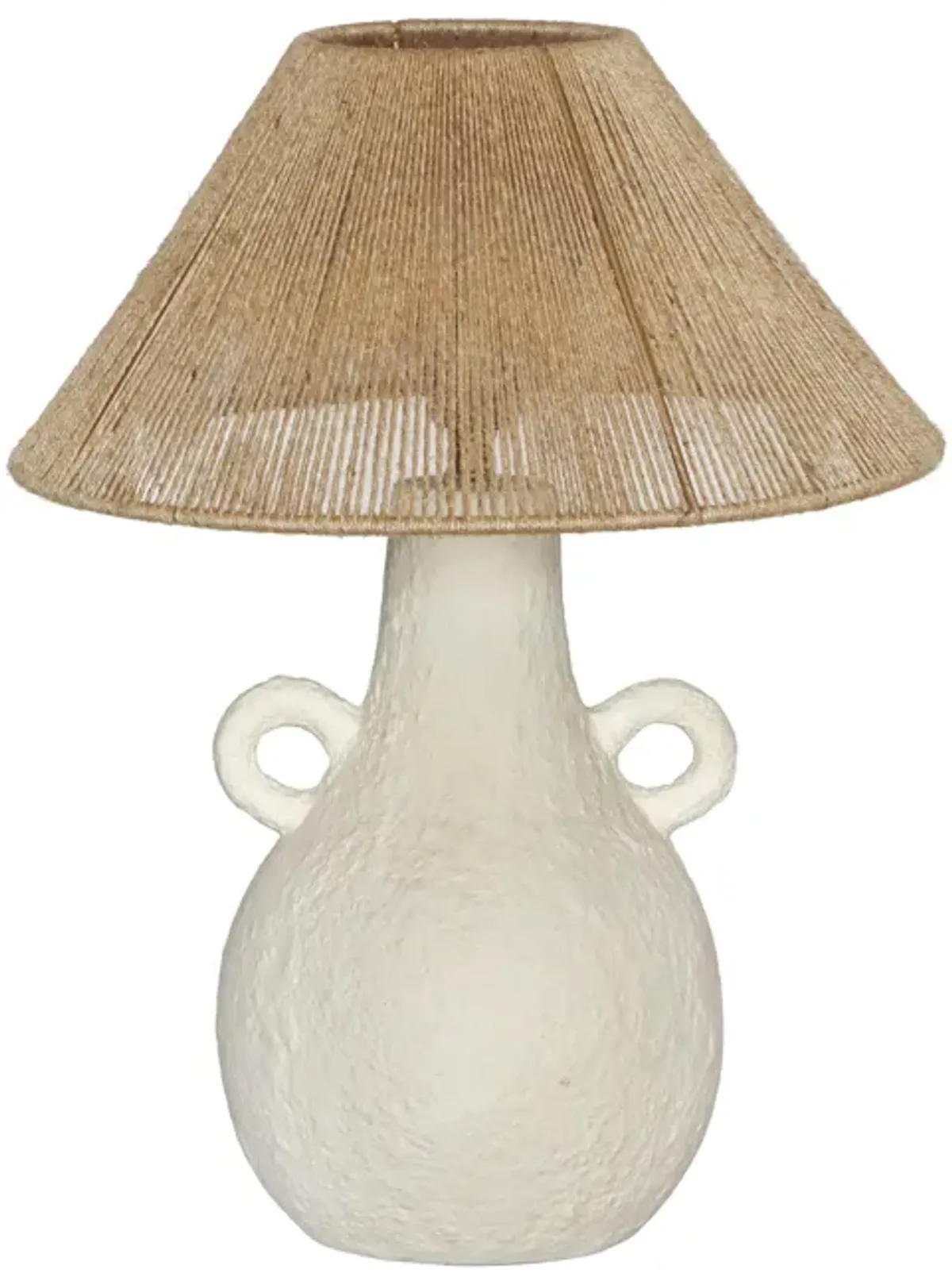 Lalit Natural & White Ceramic Table Lamp