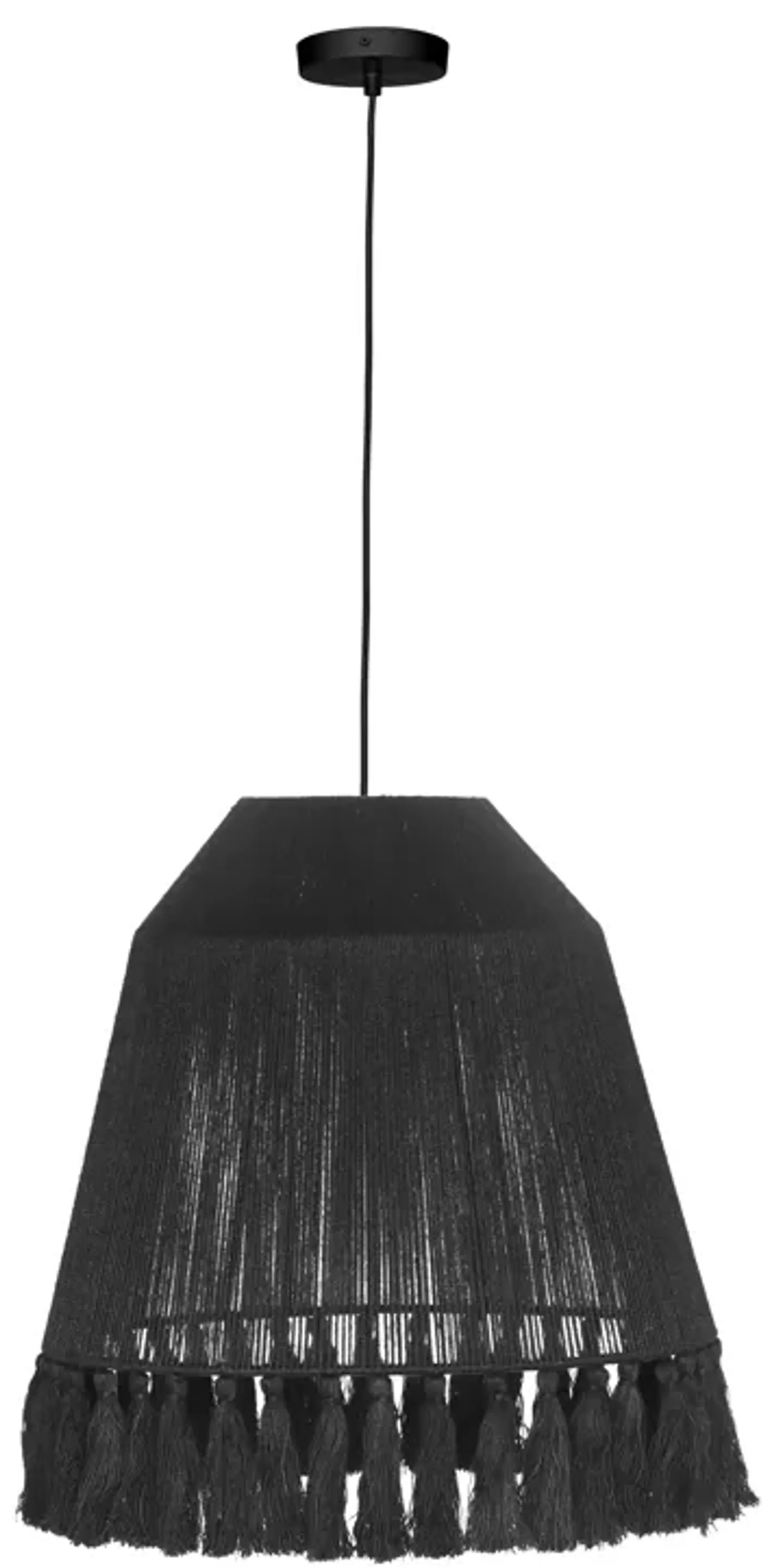 Bokaro Black Jute Large Pendant Lamp