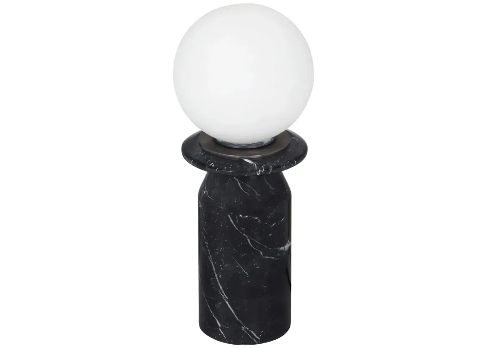 Globe Onyx Black Marble Lamp