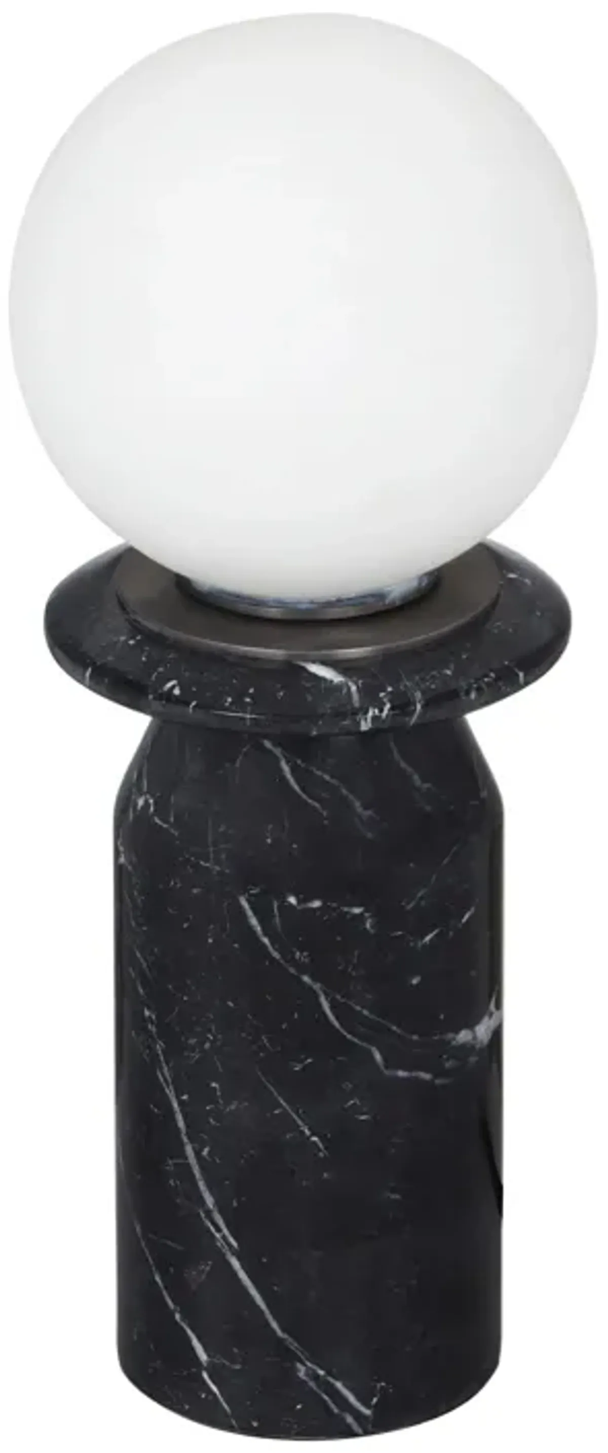 Globe Onyx Black Marble Lamp