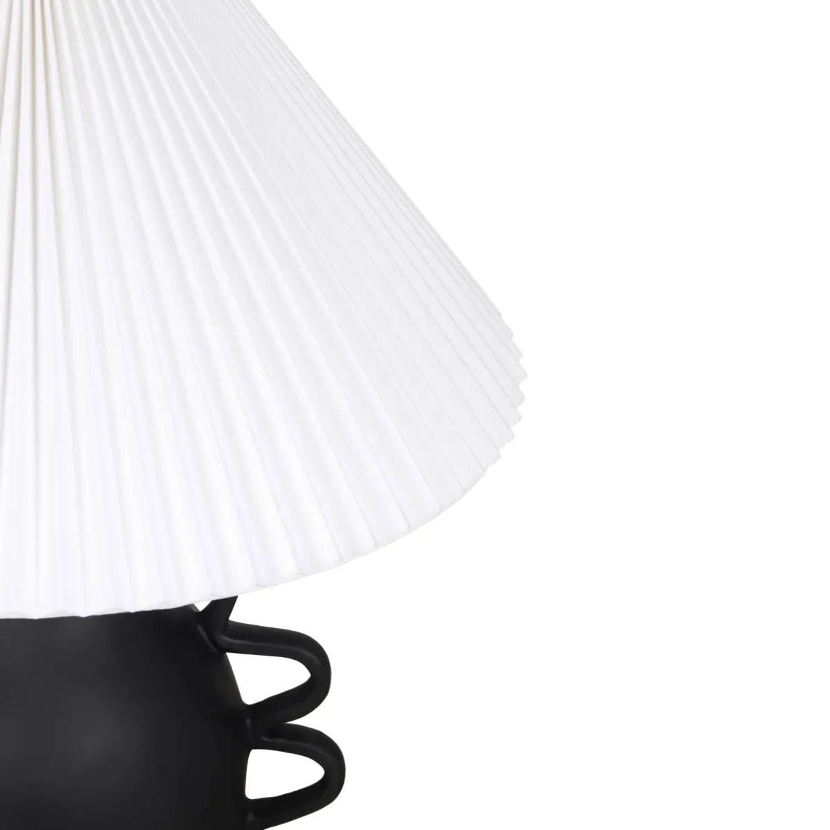 Hazza Black Pleated Table Lamp