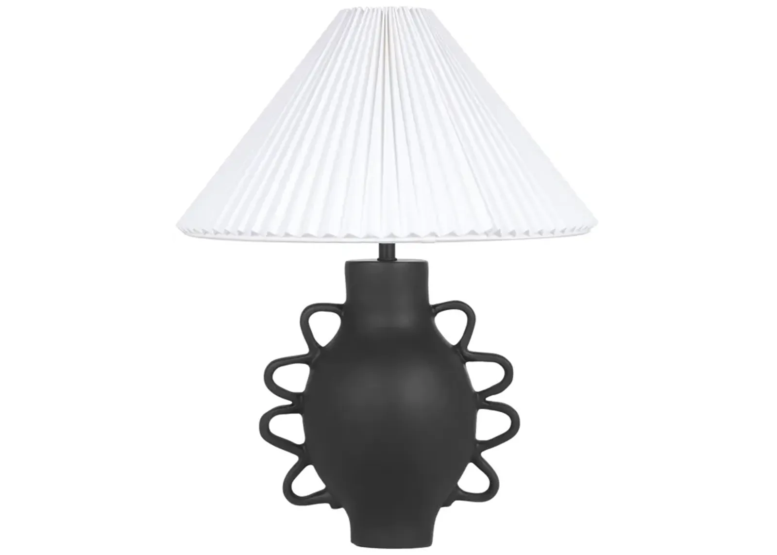 Hazza Black Pleated Table Lamp