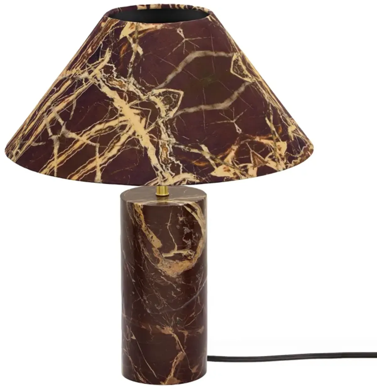 Mable Red Levanto Marble Table Lamp