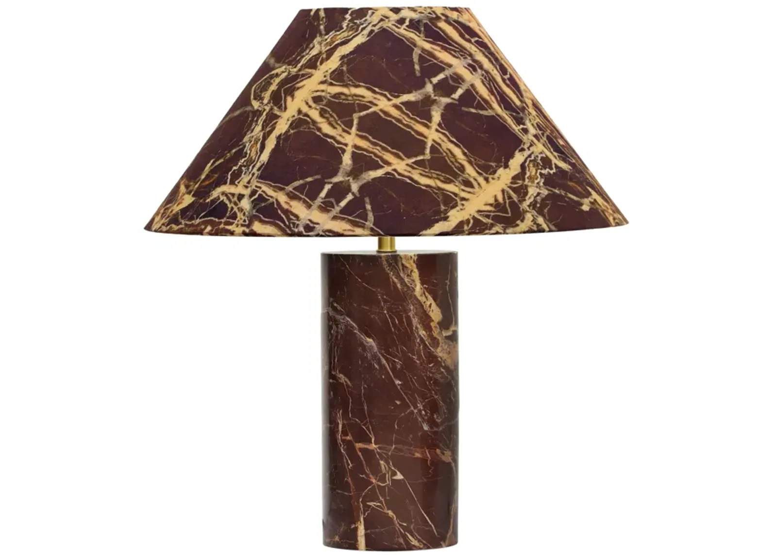 Mable Red Levanto Marble Table Lamp