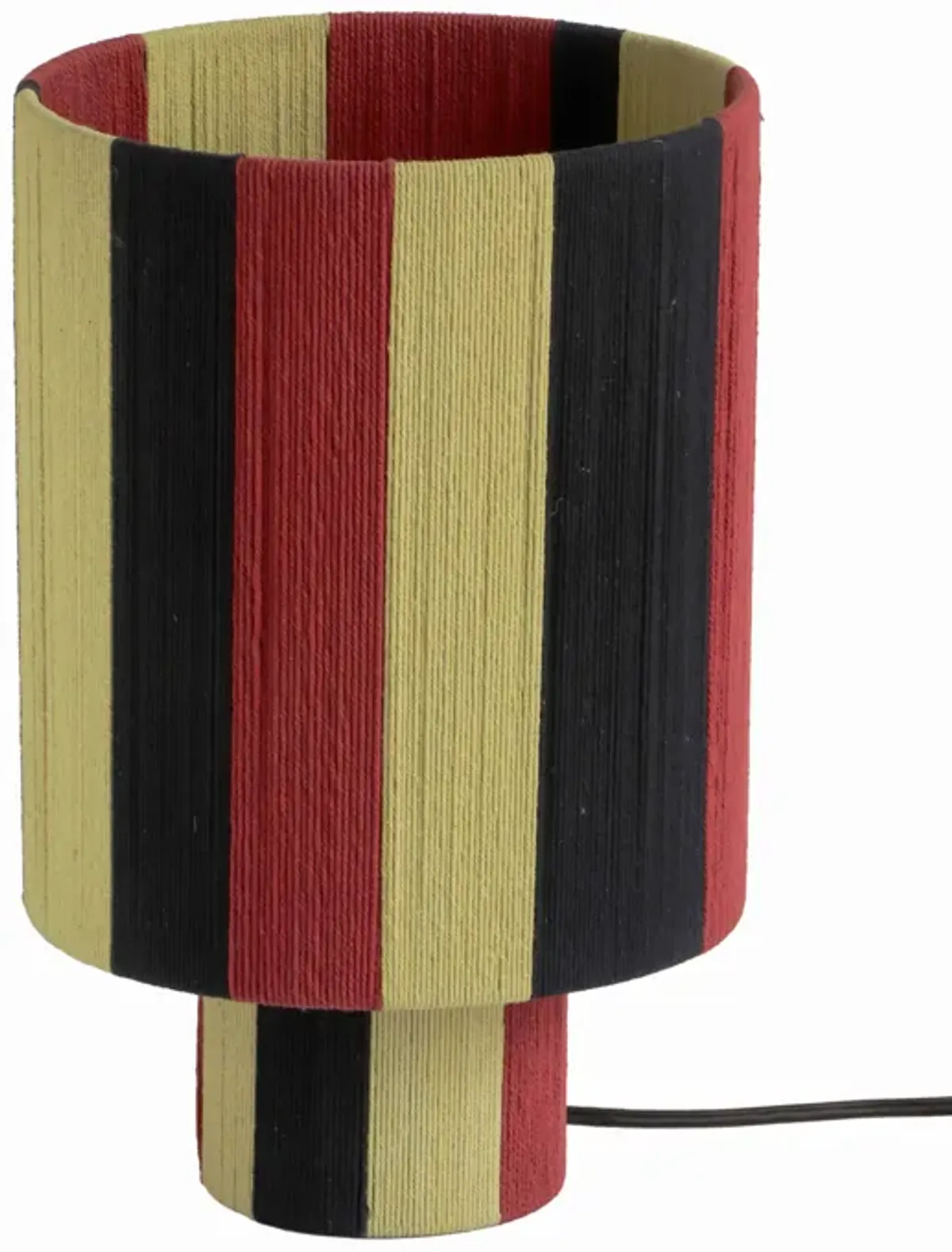 Guinevere Red and Yellow Striped Cotton Table Lamp