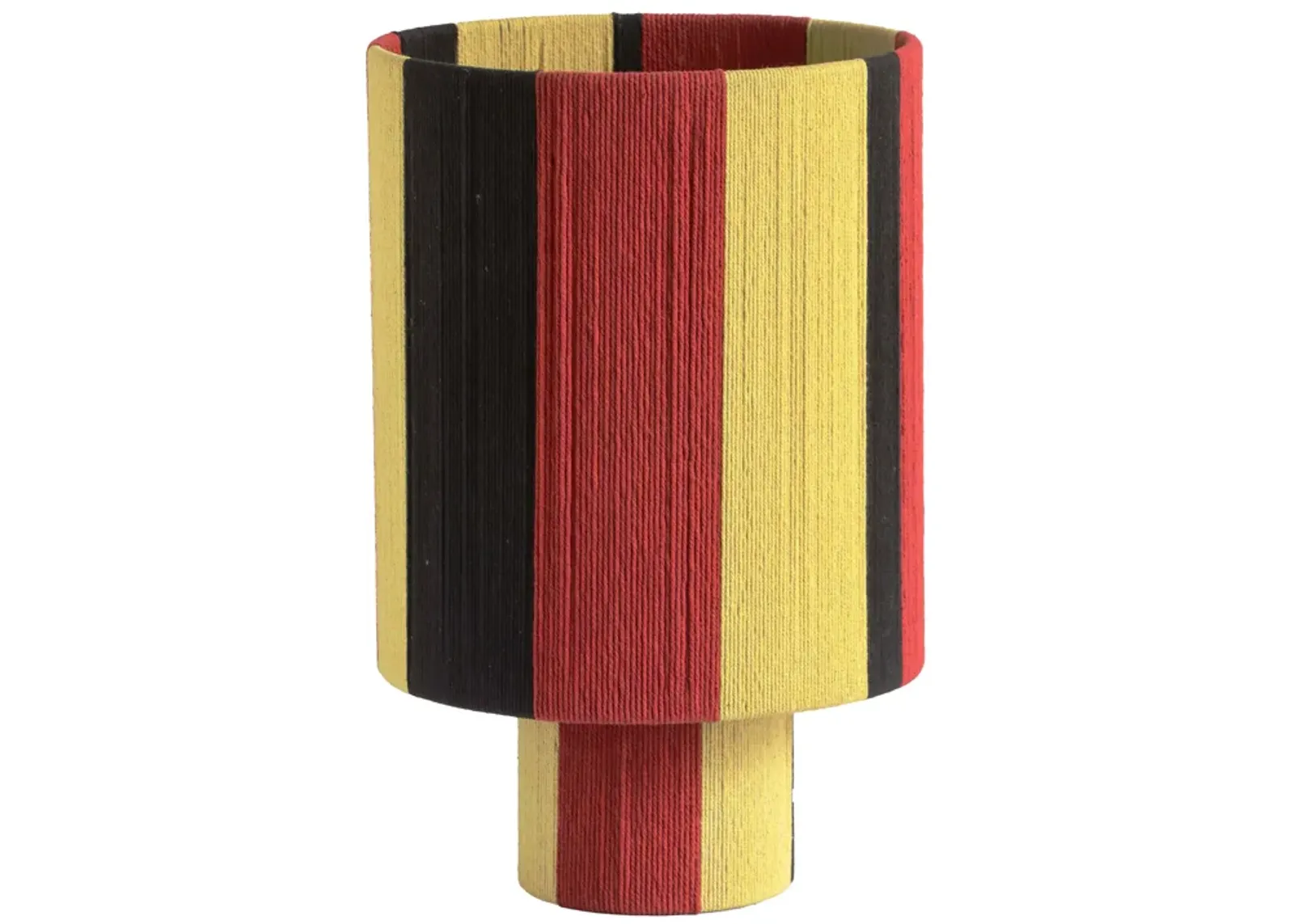 Guinevere Red and Yellow Striped Cotton Table Lamp