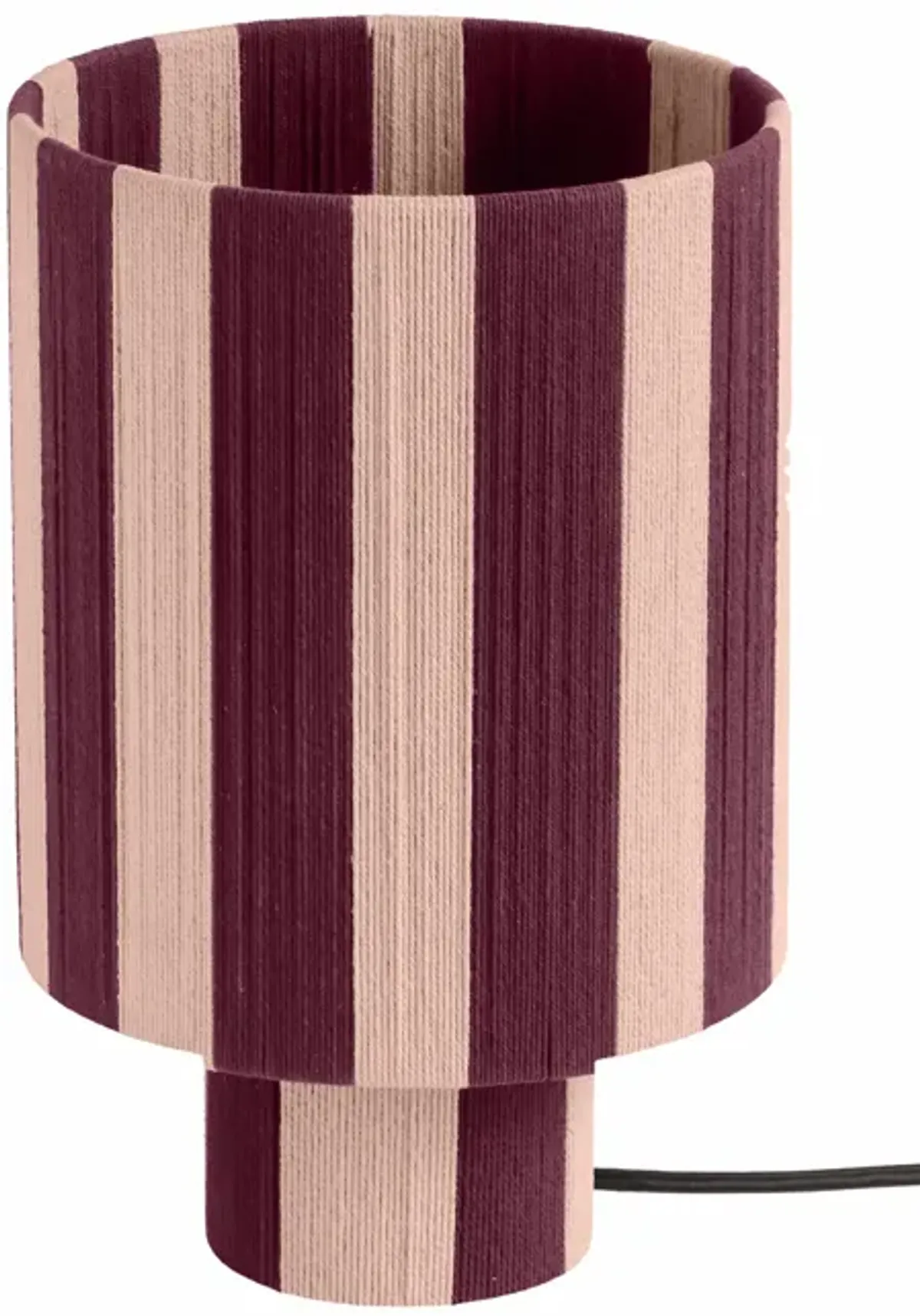 Guinevere Purple and Pink Striped Cotton Table Lamp