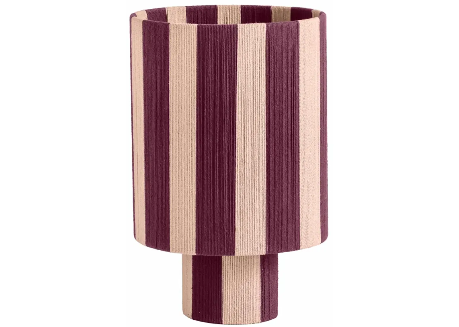 Guinevere Purple and Pink Striped Cotton Table Lamp