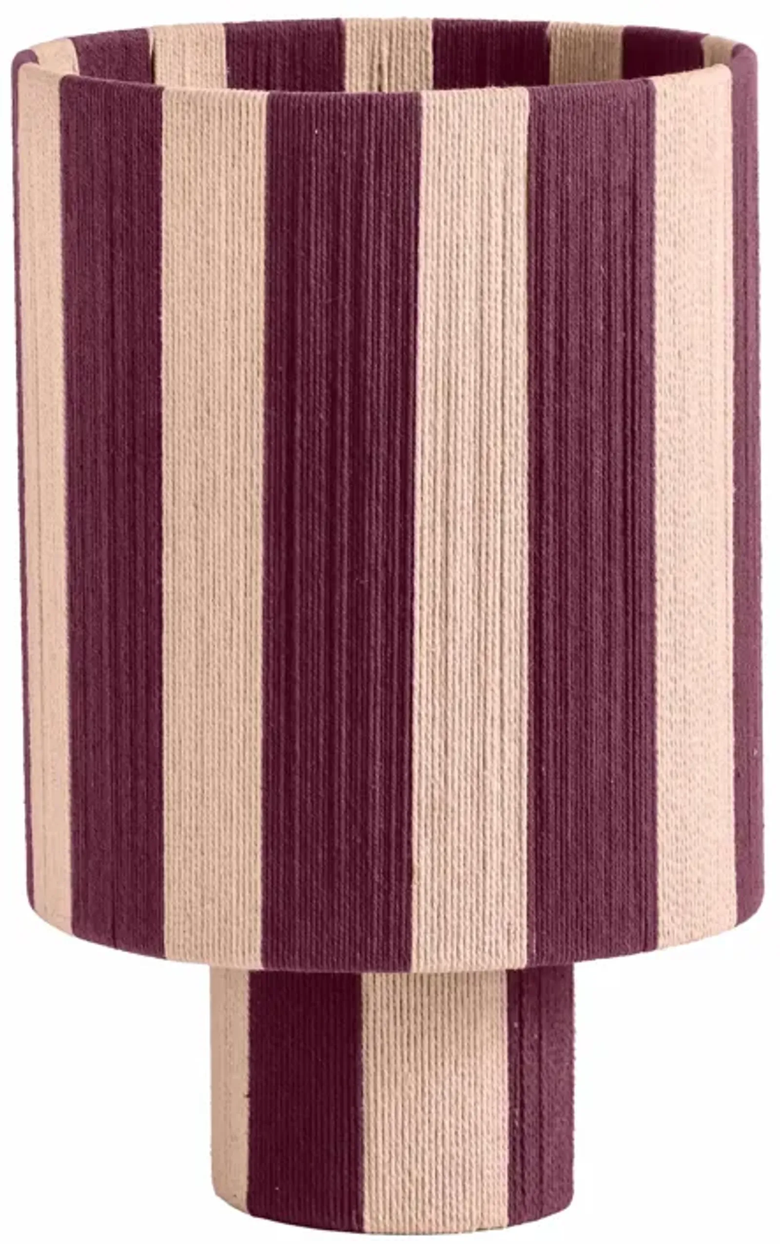 Guinevere Purple and Pink Striped Cotton Table Lamp