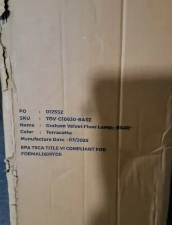 Graham Terracotta Velvet Floor Lamp