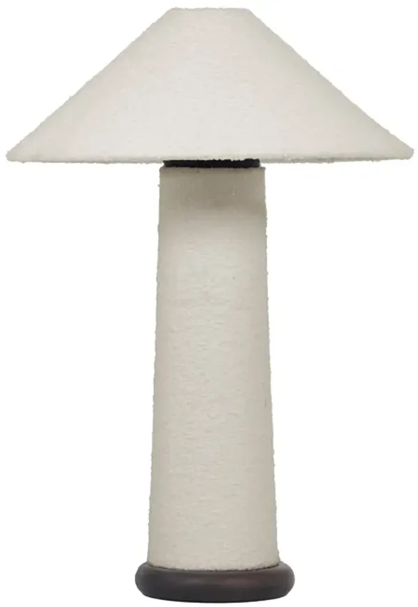 Faith White Boucle Table Lamp