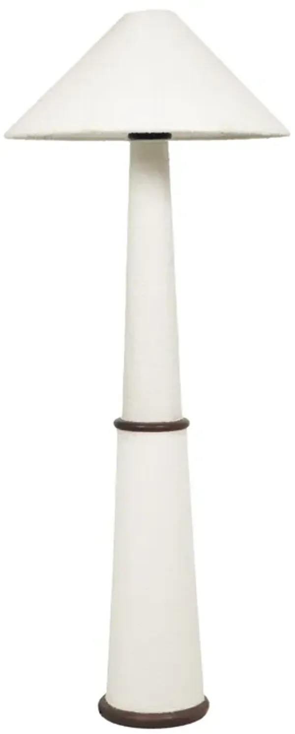 Faith White Boucle Floor Lamp